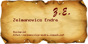 Zelmanovics Endre névjegykártya